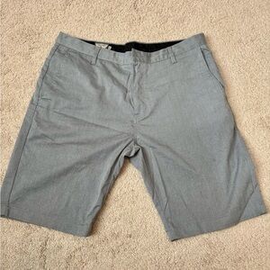 Modern  Stretch Volcom Chino Shorts - Light Gray